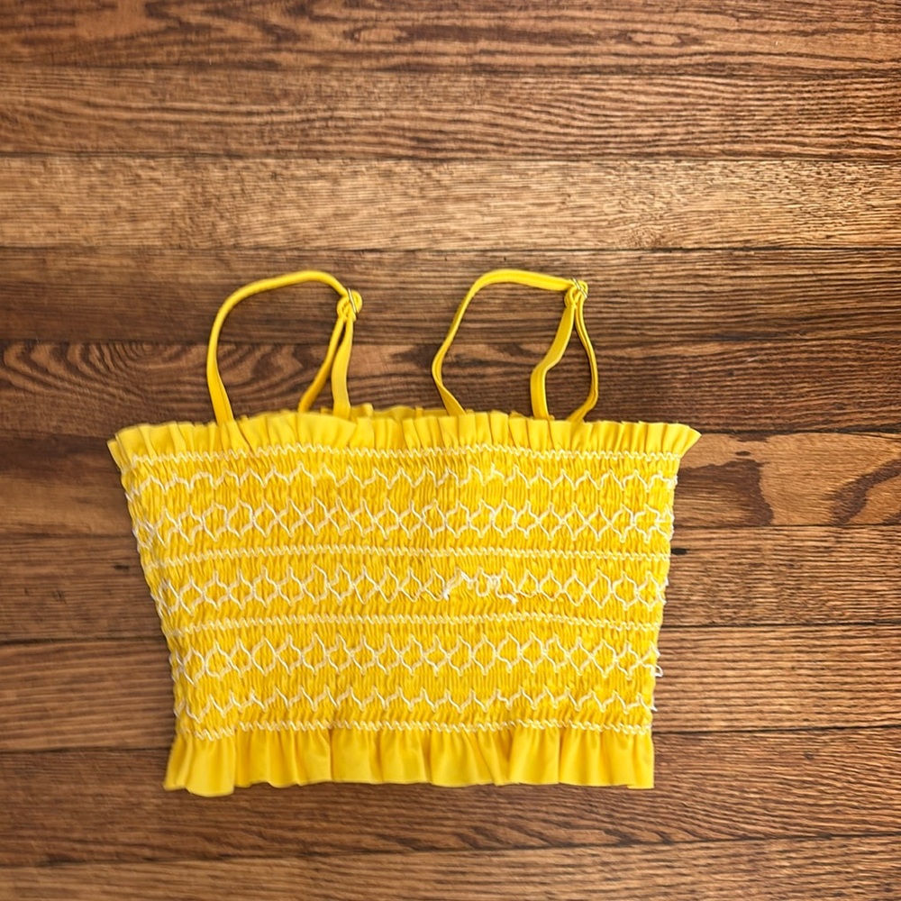 Xhilaration Yellow Ruffle Bikini Set - Picture 3 of 11